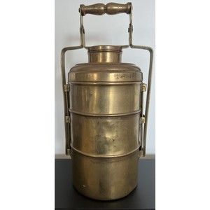 3 Tier Brass Tiffin Mumbai Style Traditional Lunch Box